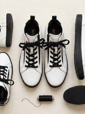 Softinos by FLy London White Leather High-Top Sneakers EU 39 / US 8-8.5